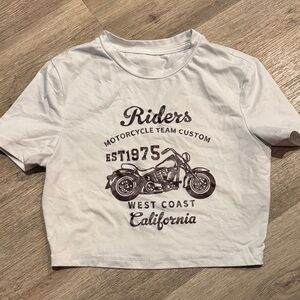 Riders by Lee White and Brown Crop Top